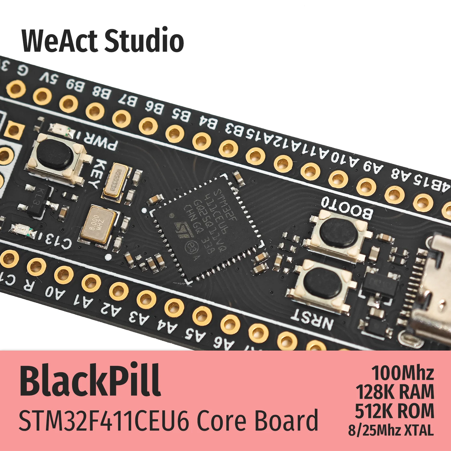 Weact Blackpill STM32F411 STM32F411CEU6 STM32F4บอร์ดหลัก STM32การเรียนรู้คณะกรรมการพัฒนา micropthon