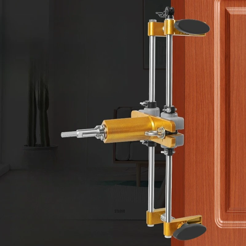 18/22/24MM Wooden Door Hole Opener Slotting Machine Multi-function Woodworking Wood Door Lock Mortise Template Fixture Tool Kit
