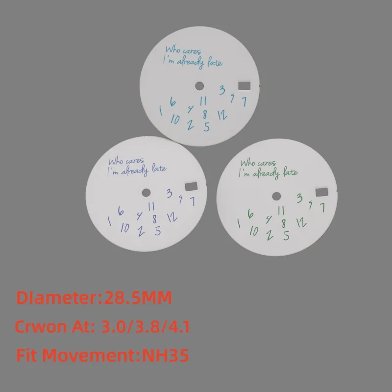 

28.5mm Dial SuitableFor NH35 NH36 Japanese Movement sx007 Tuna Watch crown crown At 3.0/3.8/4.0 Positions NH35 Dial