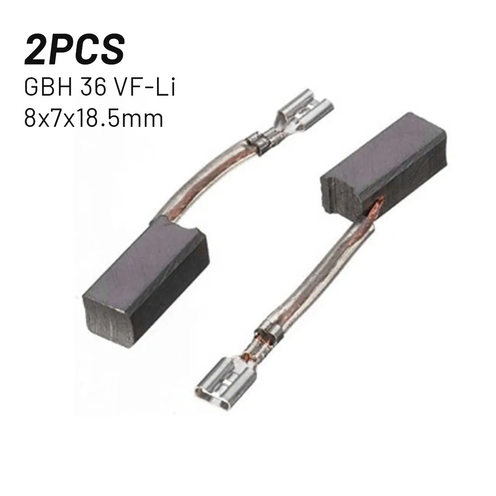 2 Stuks Koolborstels 8X7X18.5Mm Hoek Slijper Grafiet Borstel Voor Bosch GBH36V-LI Gbh 36vf-li Gbh 36 V Sds Boren H36 Ma D35