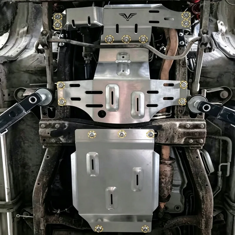 8mm Al-Mg Alloy Silvery Chassis Skid Plate Engine Underbody Guard Offroad 4x4 Superior