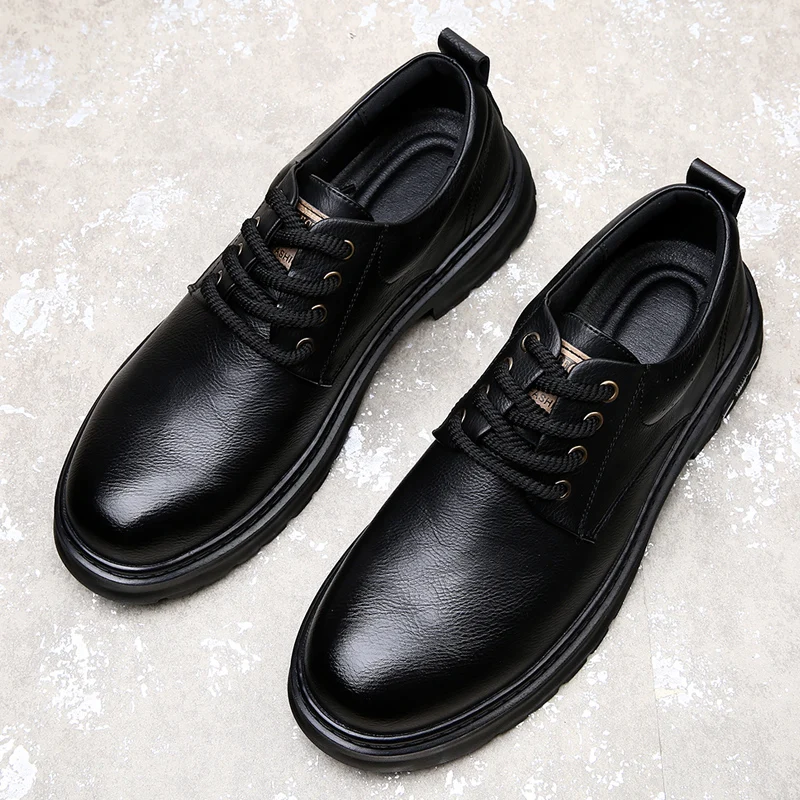 Men Casual Shoes lace up Luxury Brand Outdoor Work Formal business Shoes Fashion Leather Oxfords Shoes Office Dress Shoe for Men