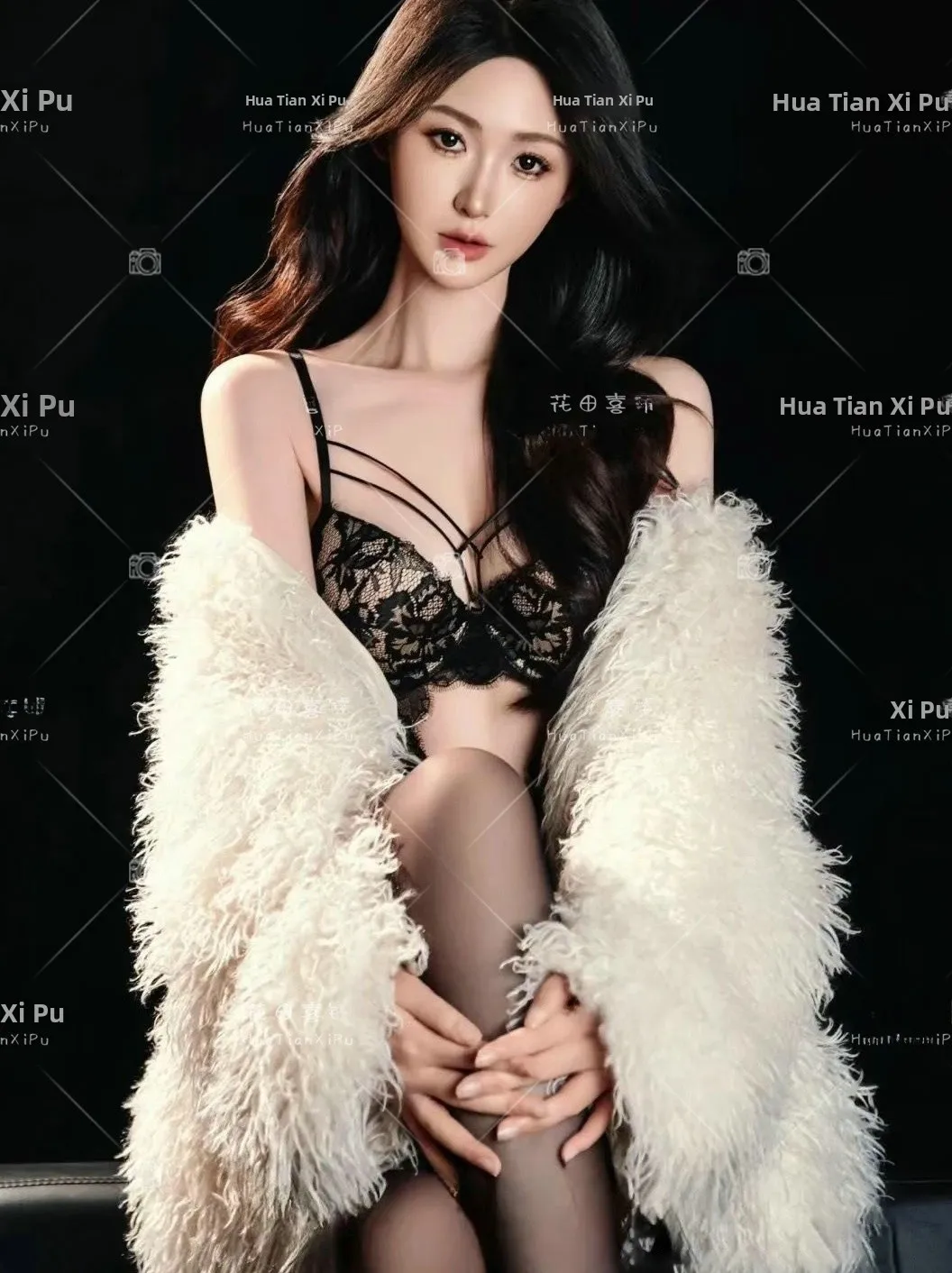 

Sexy Pure Desire Korean Mixed Fur Photography Costume Atmosphere Feeling Portrait Theme Art Photo Shooting Clothing