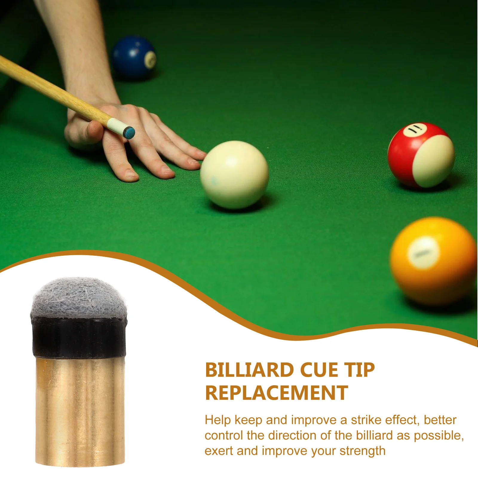 

9Ft Billiard Cue Tip Replacement Screw Pool Stick Accessories Durable Enhanced Spare Parts For Nineball Cues