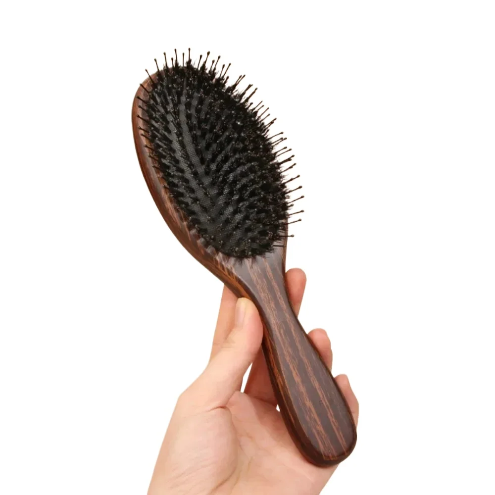 

Bamboo Hair Brush Nature Wooden Anti-Static Detangle Brush Hair Scalp Massage Comb Air Cushion Styling Tools for Women Men