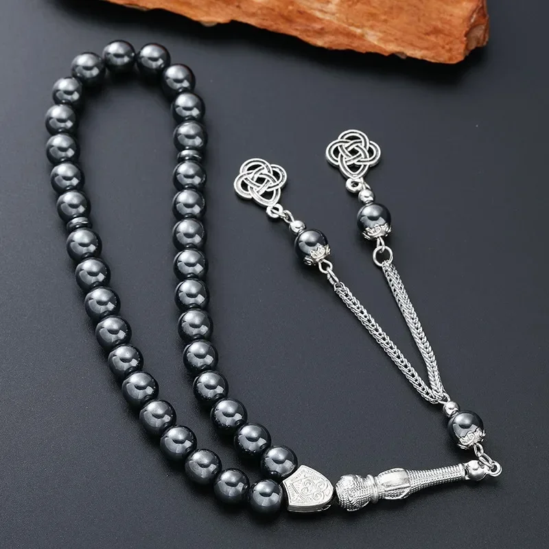 New 8 Cm 33 Black Gallstone Muslim Prayer Beads Islamic Praise Beads Arab String Türkiye Men's and Women's Festival Accessories