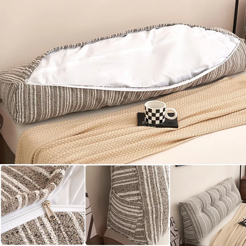 1pc 2026 New Large Triangular Wedge Pillow- Removable Four-Season Cushion, Suitable for Headboards, Sofas, Floors, and Tatami