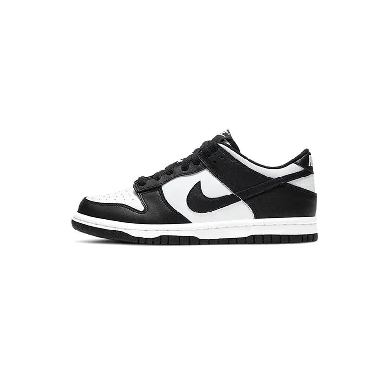 Nike Dunk Low Retro White Black Panda (GS) CW1590-100 — Iconic Black and White Colorway Breathable and Casual