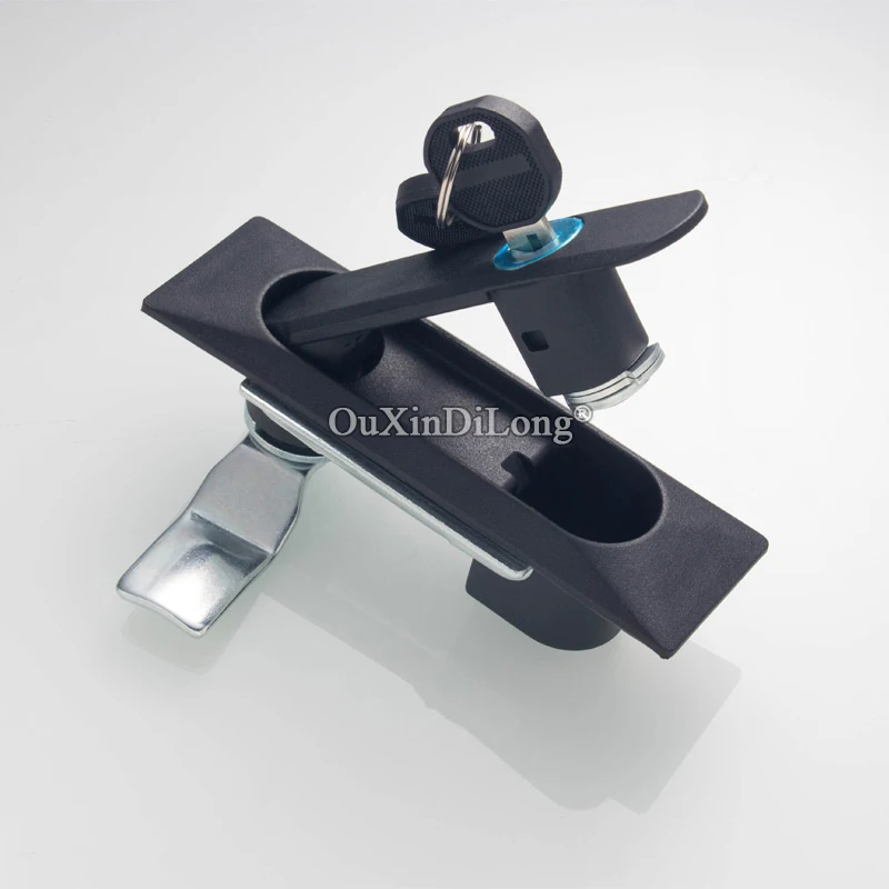 2PCS PA+Zinc Alloy Industrial Panel Lock Distribution Box Lock Chassis Lock Switch Control Electric Cabinet Door Lock Plane Lock
