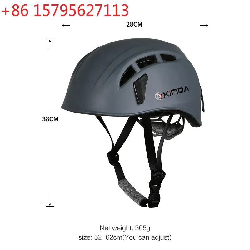 Casco de seguridad certificado ABS para acampar al aire libre, escalada en roca y rápel en árboles