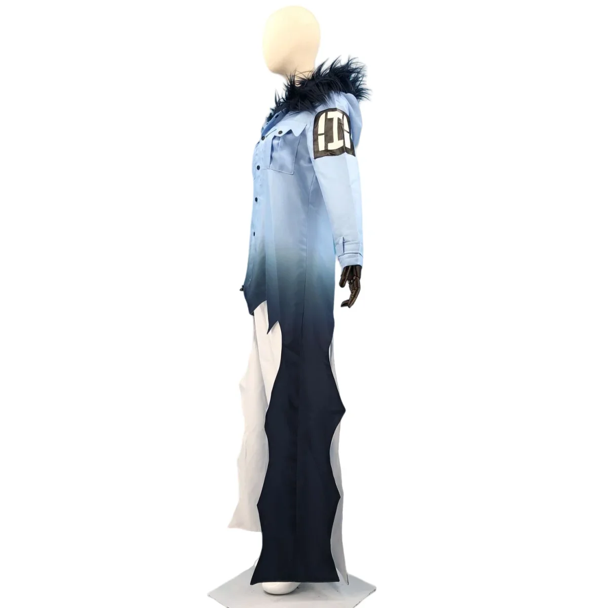

FasCostume Anime Servamp Sleepy Ash Cosplay Costume Vampire Little Black Cat Wig Blue Coat Uniform Full Man Woman Halloween Suit