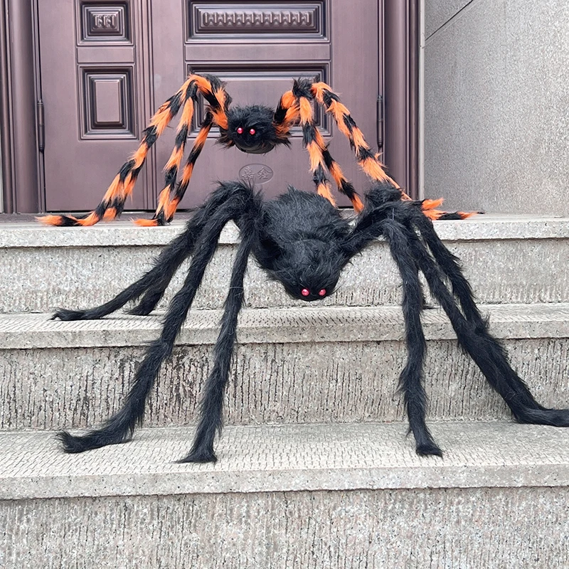 

125cm Halloween Big Plush Spider Horror Halloween Decoration Spider Scary Indoor Home Scream Outdoor Garden Yard Decor Supplies