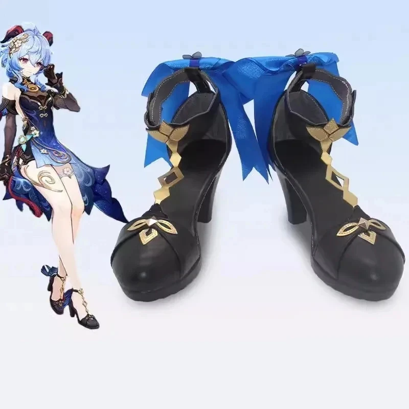 

Genshin Impact Ganyu Cosplay Shoes High Heels Women Girl Halloween Ganyu Anime Carnival Customized Role Play Prop Boots