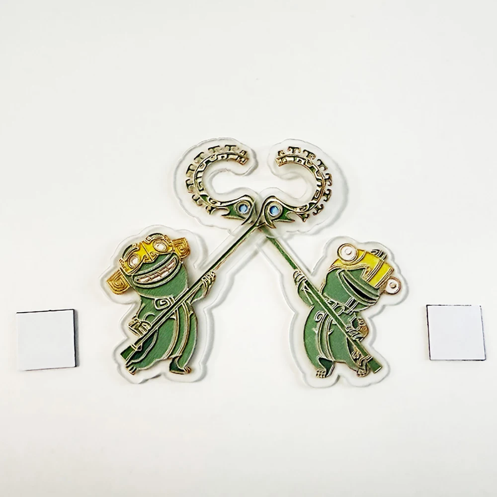 Nezha 2: Magic Children Roaring in the Sea, Surrounding Shiji Goddess Barrier Beast Acrylic Magnetic Refrigerator Sticker 1 pair