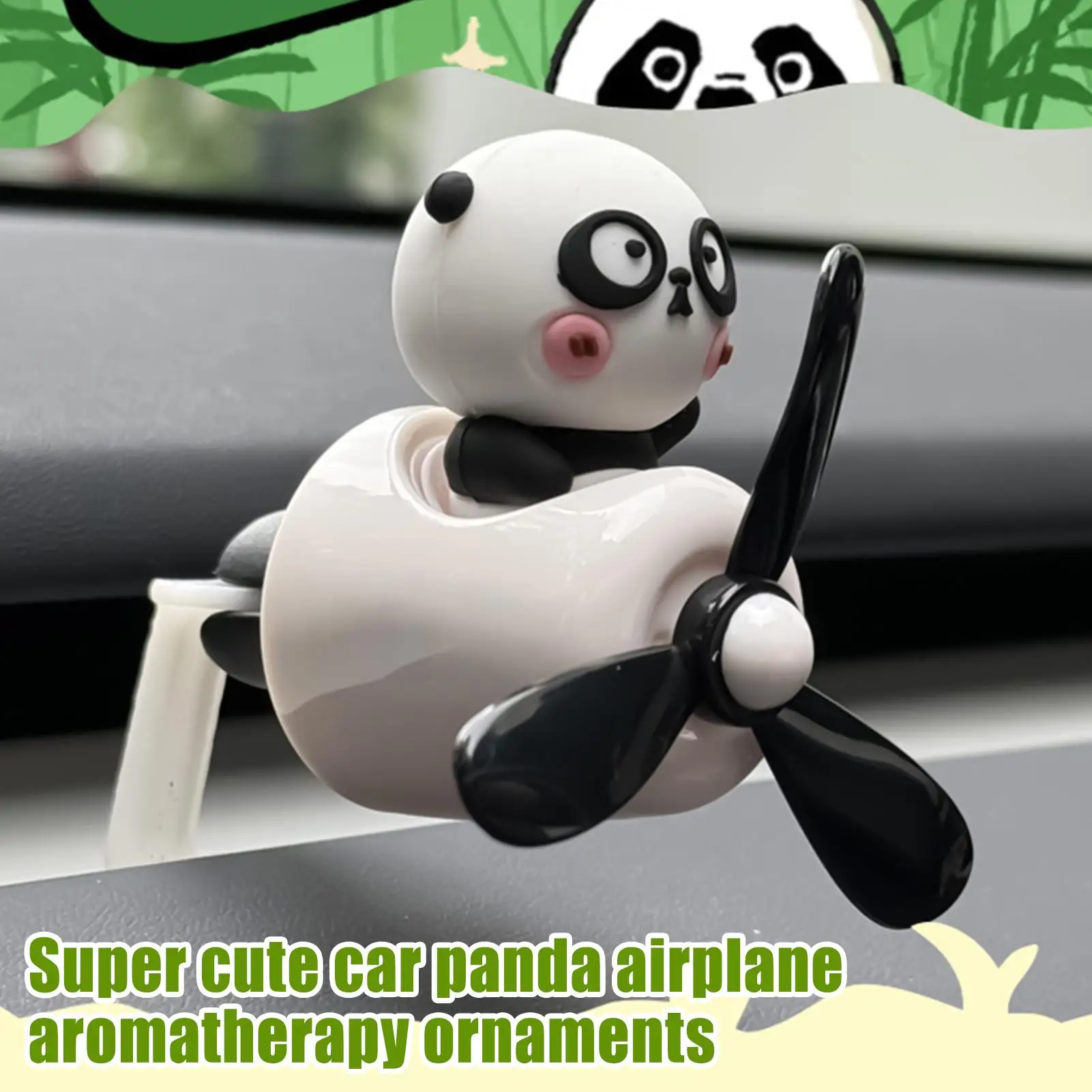 Car Scent Cartoon Panda Pilot Car Air Fresheners Aromatherapy Fragrance Perfume for Outlet Decoration Men Women Interior Bedroom - view 3