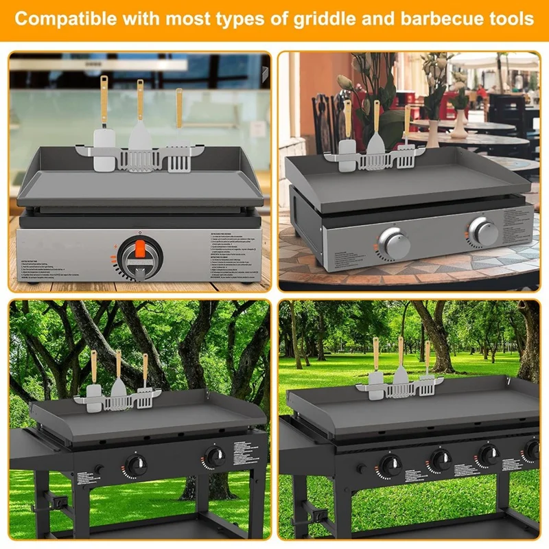 Soporte de espátula para puerta de grasa, trampa para grasa, parrilla, bloque de pantalla de malla para alimentos, accesorios de plancha para Blackstone