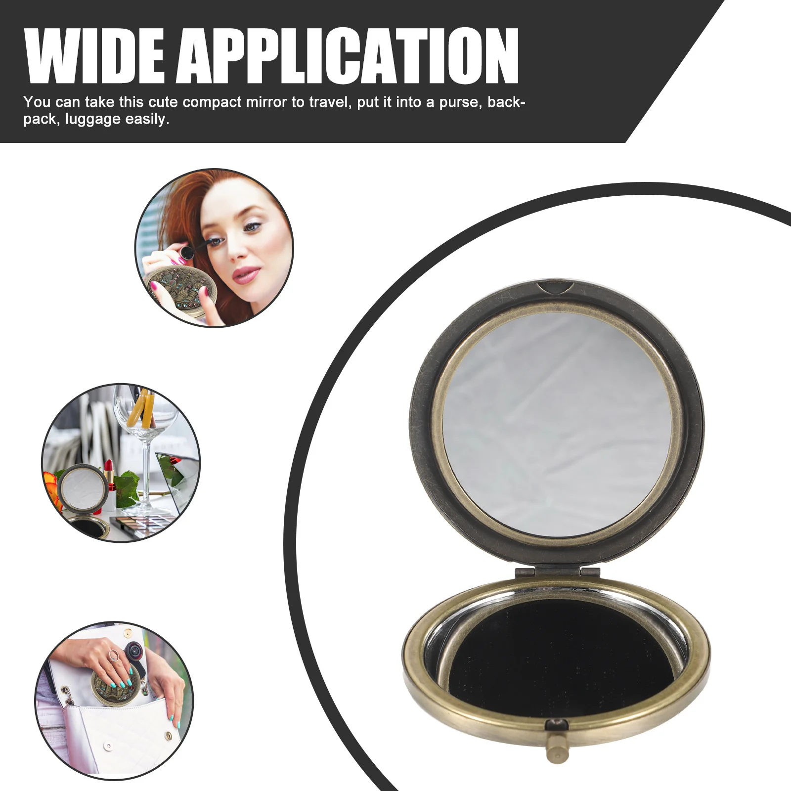 Compact Folding Mirror for Women Portable Pocket Mirror Lightweight Travel Size Ideal Gift for Her Daily Use and on-The-Go
