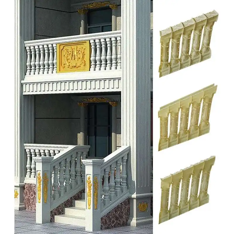 European Roman Column Cement Railing Model Villa Outdoor&indoor Slope Template Inclined Staircase Handrail Mold Guardrail