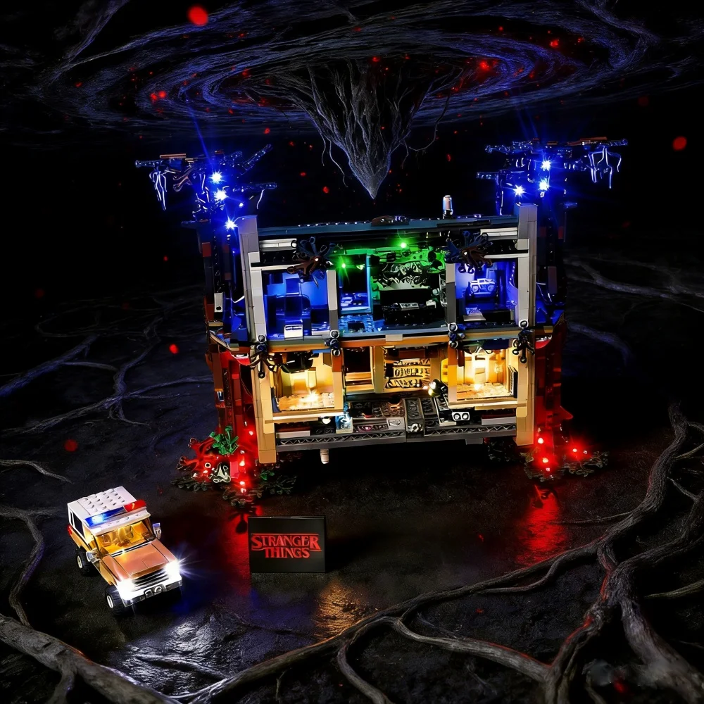 

Комплект подсветки The Upside Downs для LEGO Stranger Things 75810, версия с дистанционным управлением и звуком, без строительных блоков (только светодиодный комплект)