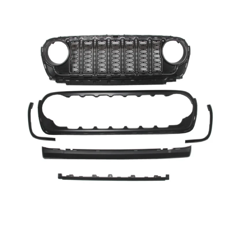 

New Design ABS Front Bumper Grille wrangler JL Accessories Black, Car Grille for 2018-2024 Wrangler JL