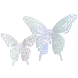 New White AB Colored Acrylic Butterfly Rhinestone Sewing Decoration Butterfly DIY Jewelry Wedding Decoration Accessories