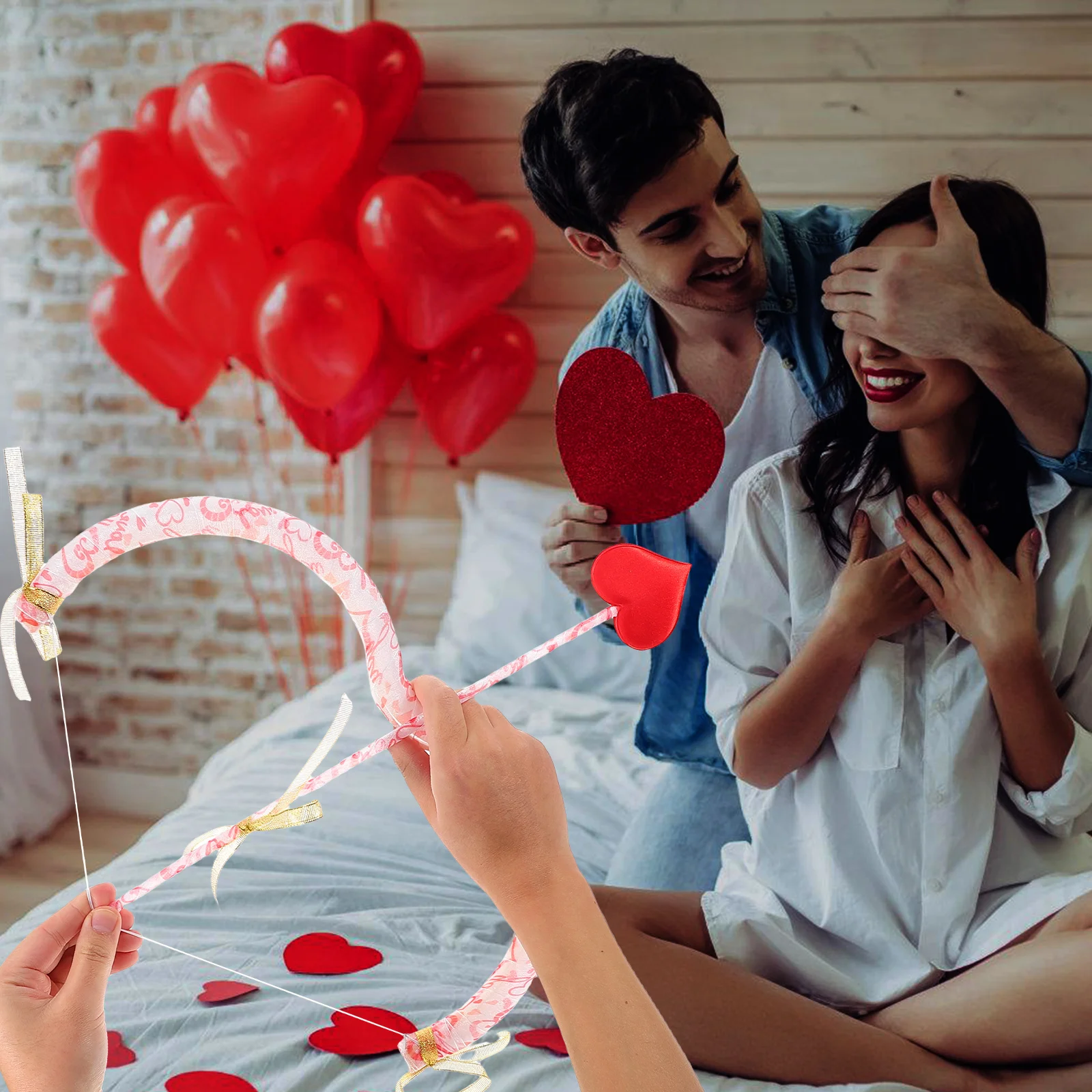 

Cupid's Arrow Prop Accessories Women Bow Arrows Halloween Heart Headband Decor Ribbon for Woman Costume