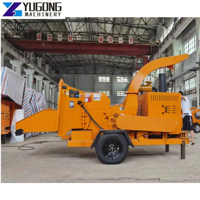 Diesel Wood Branch Hammer Mill Crusher Wood Chipper Grinder Hammer Mill Crusher Mobile Crusher Making Sawdust Shaving Machine