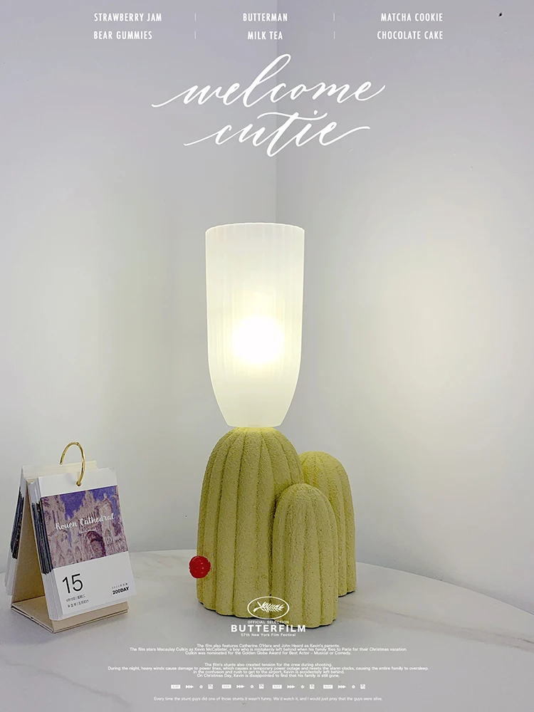 Modern Living Room Cactus Table Lamp Creative Art Desktop Decoration