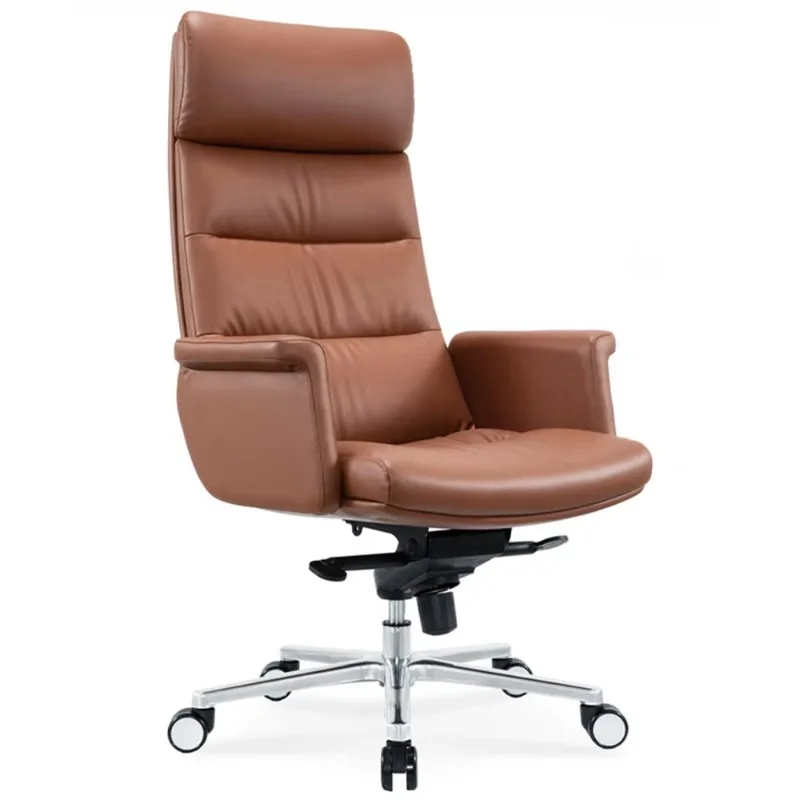 Executive High Back Lift Chair Two-Tone PU Leather Office Desk Chair Modern Style for Waiting Room or Gamer Seat