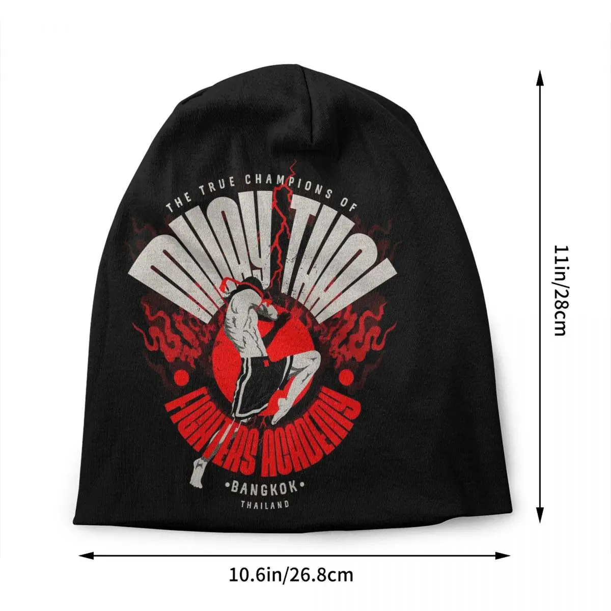 Muay Thai Fighters Academy Skullies Beanies Cap Fashion Winter Warm Women Men Knitting Hat Adult Martial Arts Fighter Bonnet Hat