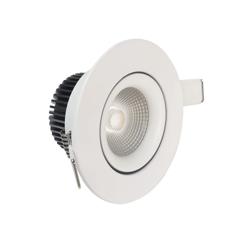 50PCS New RGB CCT Spotlight Dimmable Recessed Lighting Indoor 220-240V 7W Adjustable Downlight Hole D70mm Home Ceiling Lighting