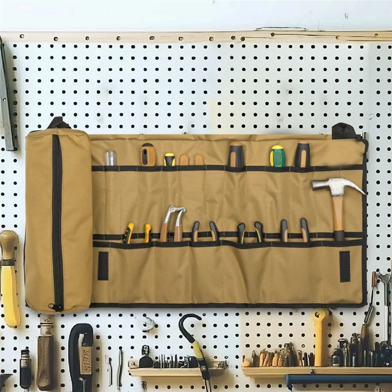 THIVN-Tool Roll Organizer Hardware Tools Pouch Roll UP Thickened Wear-Resistant Andwaterproof Professional Multi Pocket