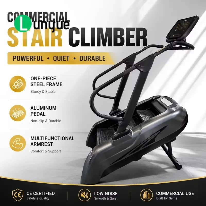 Professional Commercial Electric Stair Climbing Machine Heavy Duty Fitness Equipment with LED Smart Console for Gym Workout