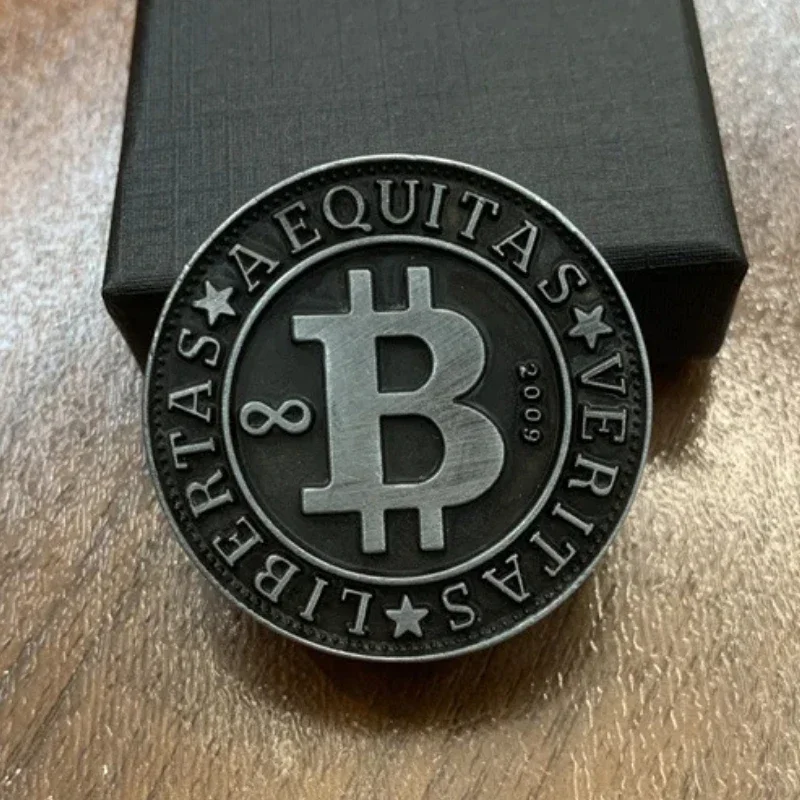 Moneda de empuje magnética, placa de empuje de Bitcoin háptico EDC, juguete para aliviar el estrés, Mini juguete sensorial de aleación de Metal antiestrés para adultos