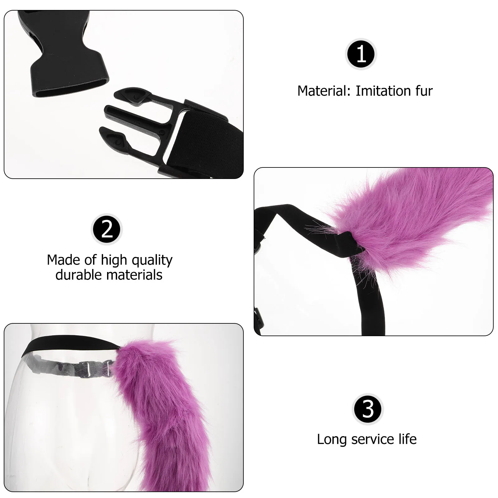 

1pc Fox Faux Tail Halloween Party Prop Halloween Party Decoration Cosplay Accessory Costume Prop For Faux Foxes Tail Kids Adults