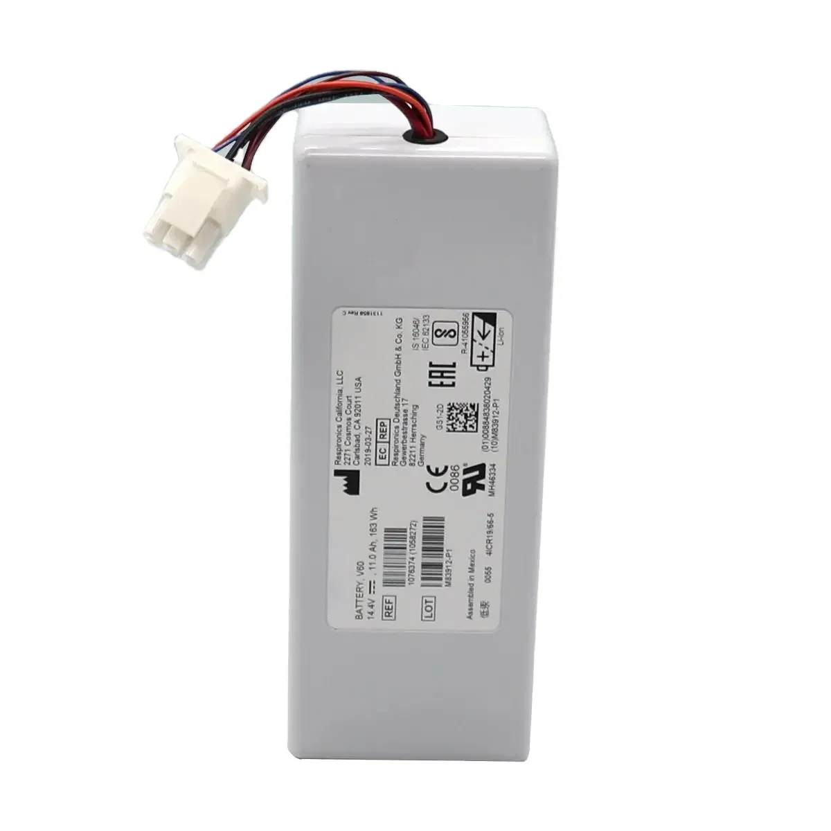 1076374 14.4V 11000mAh li-ion battery RESPIRATEUR V60 V60S battery lithium ion monitor for medical cart