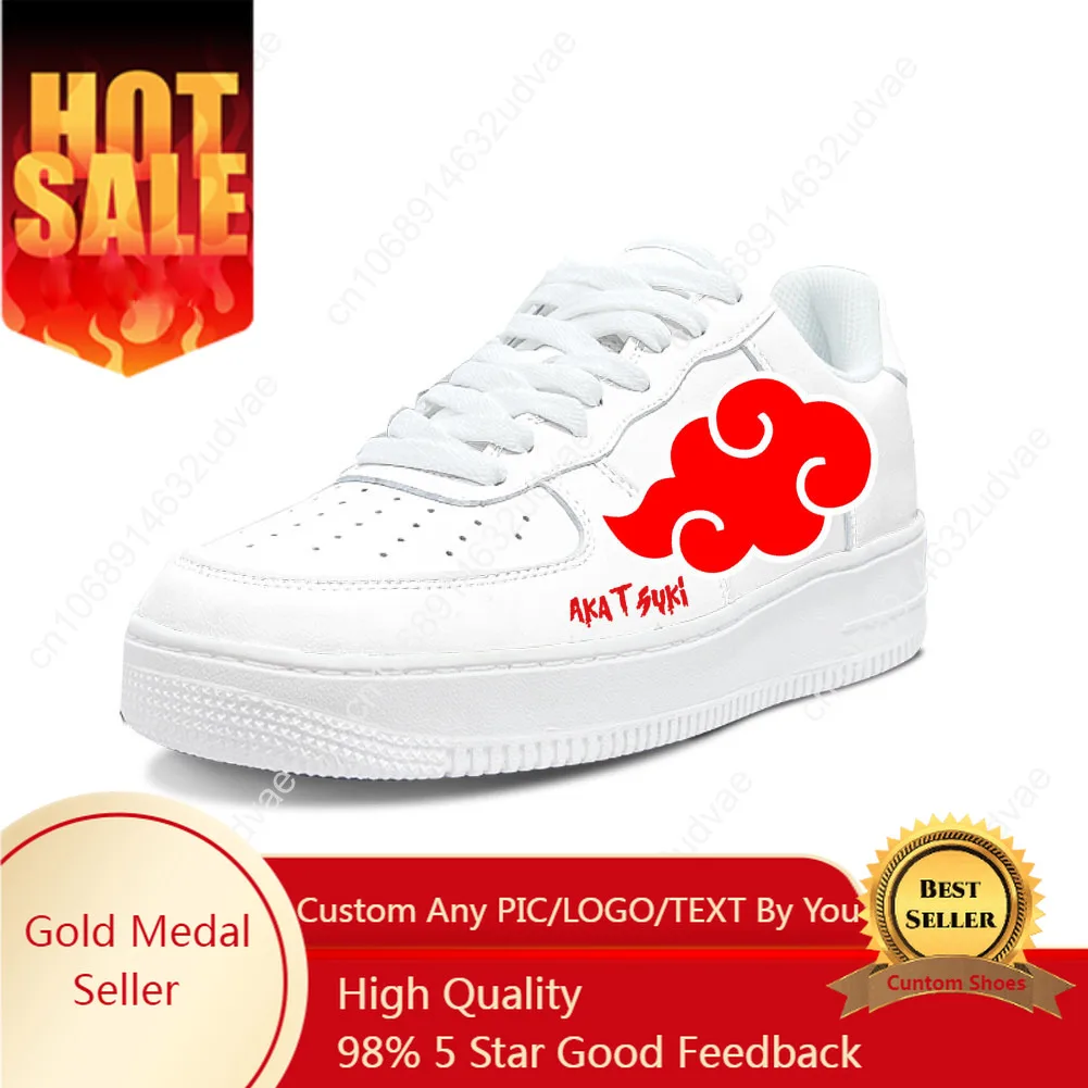 

Akatsuki Casual Shoes Platform Shoe Sneakers Mens Womens Teenager Flats Custom Made Sneaker 3D Graffiti Kateboarding Footwear