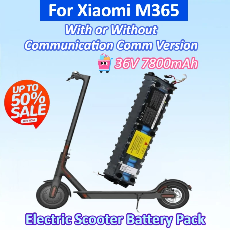 

36V 7800mAh Electric Scooter Battery Replacement for Xiaomi M365 10S3P Battery Pack Li-ion High Capacity Rechargeable Battery