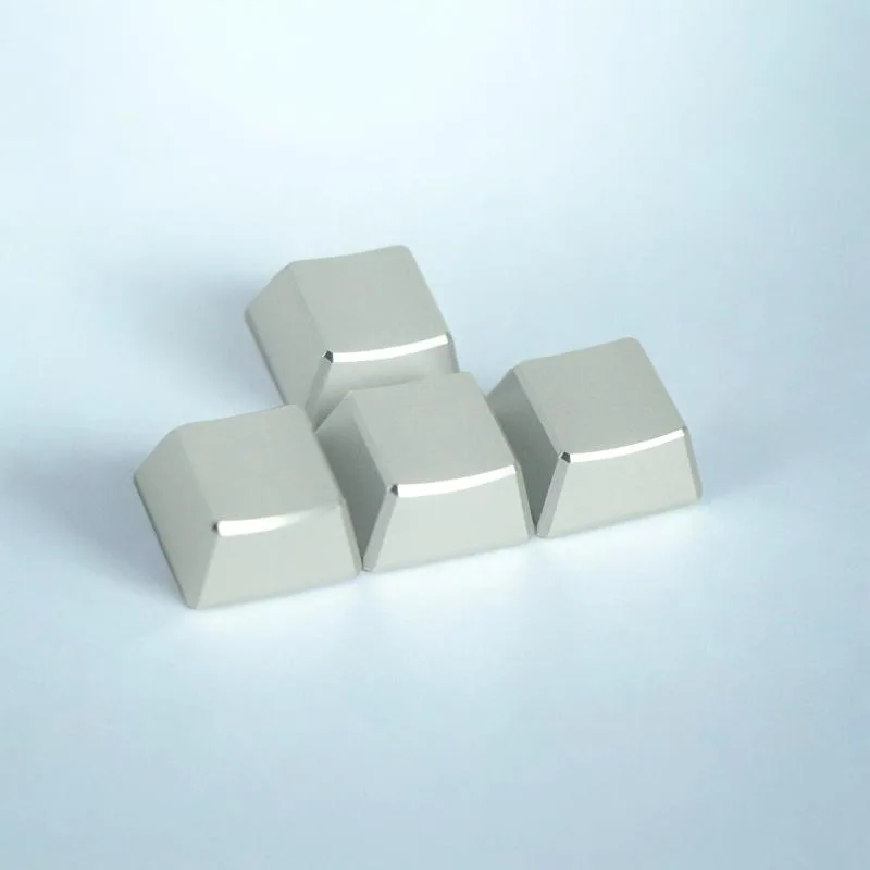 Aluminum Alloy Keycaps Customized No Carving High Gloss Edge Cherry Profile/XDA/CNC Key Caps for Mechanical Keyboard Accessories