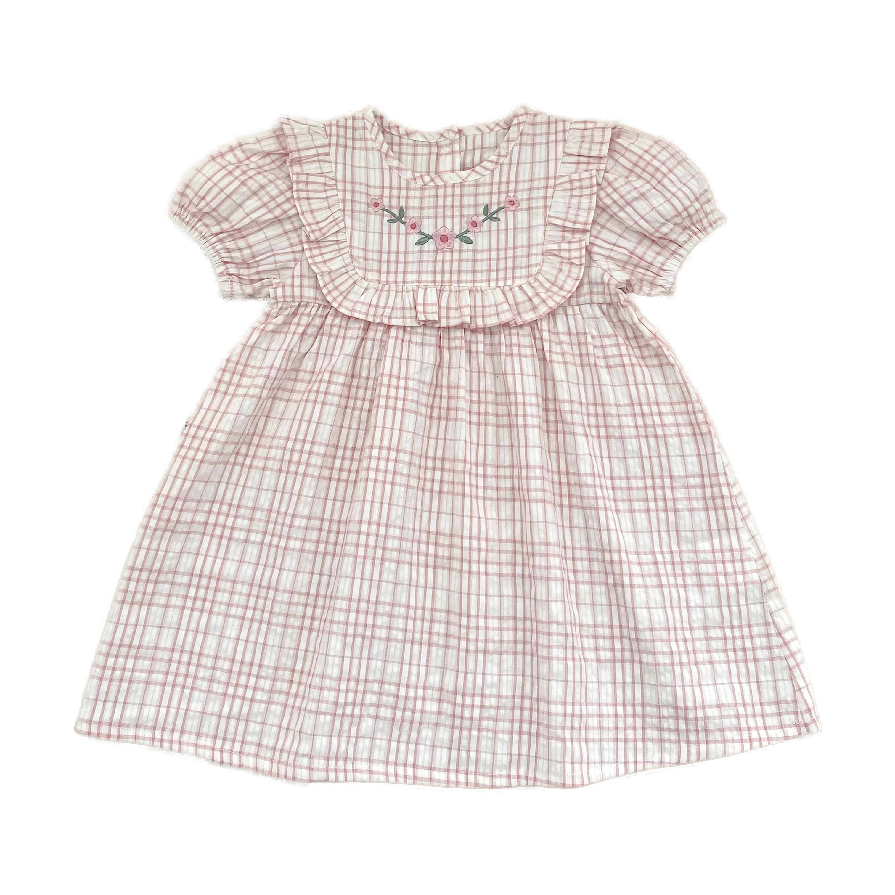 2026 Sommer-Schwesterkleidung 0-24M Baby Mädchen Kurzarm-Body mit Gitter-Stickerei 2-6 Jahre Süße Partykleider für Kinder – Detail 30