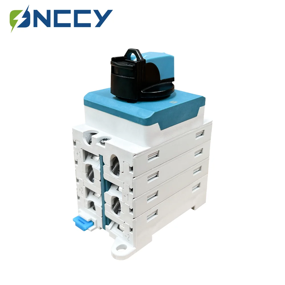 

ONCCY 2P 4P 6P 8P DC Isolator Switch with lock 1600V DC Din Rail Mounting Rotating Handle Disconnector For Solar