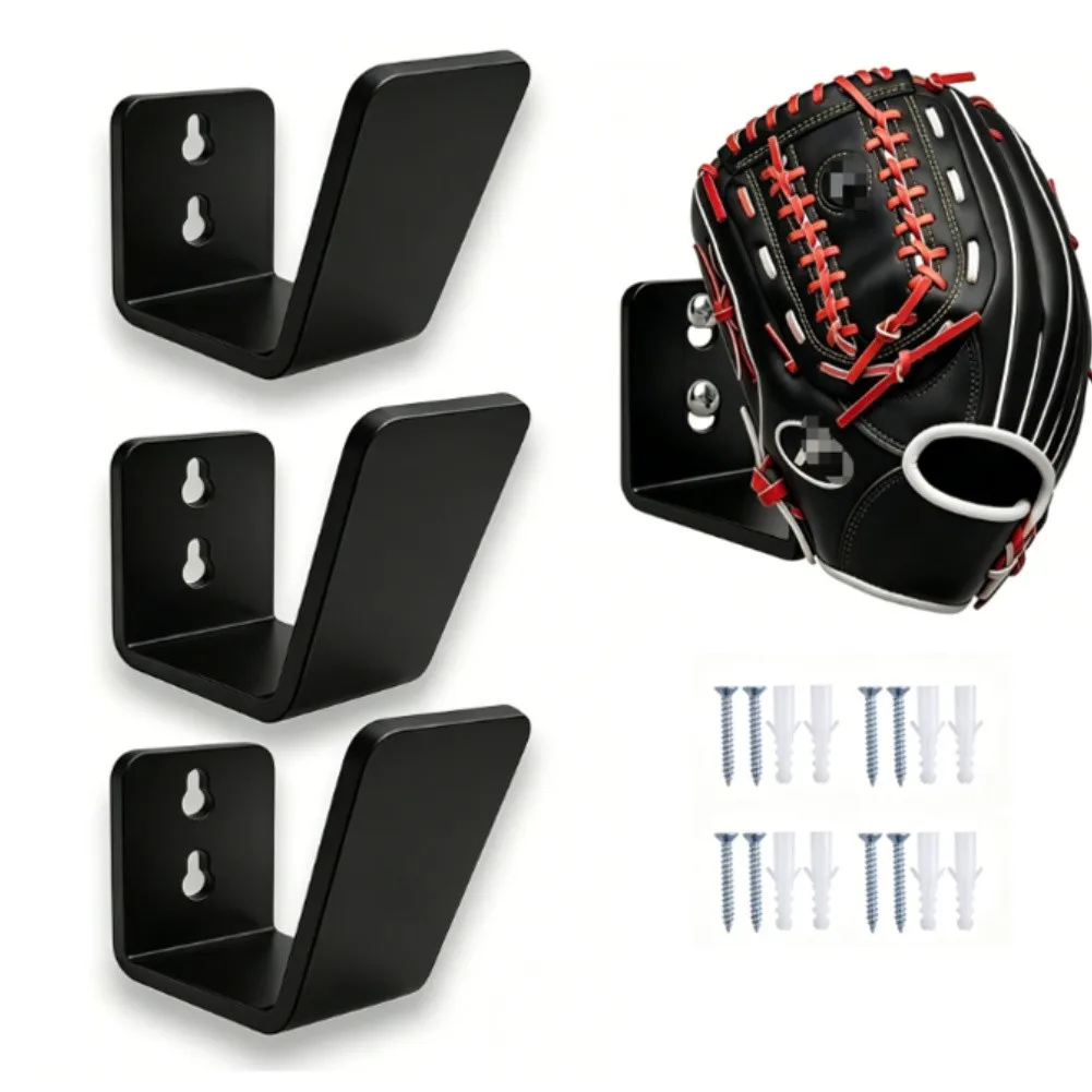 2/4pcs Baseball Glove Holder For Heavy-Duty Baseball Glove Rack Stylish Display For Home Garage Workspace Easy To Install