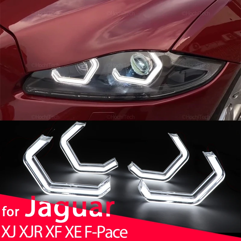 M4 Concept Style DTM LED White Angel Eye Kit for Jaguar XJ XJR X351 XF X250 XE X760 F-Pace F Pace X761 Car Accessories