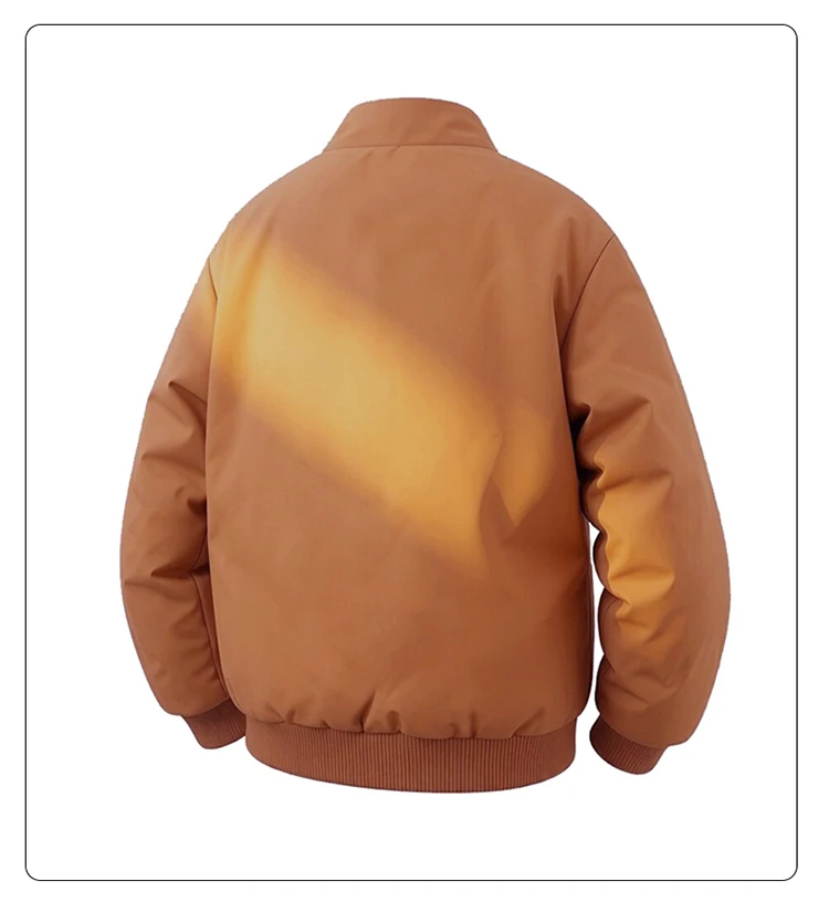 Men's Jacket Stand Collar Stamp Mens Parka Winter New Down Jacket Fleece Warm Jackets Men Business Leisure Coat Baseball Coats