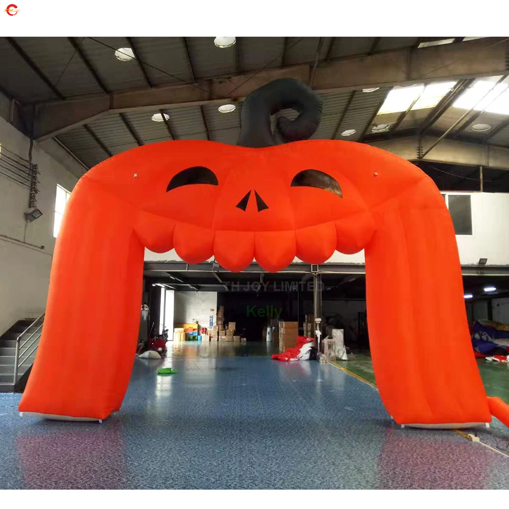 

Fast Shipping Halloween entrance arches Inflatable Arch Blow Up Inflatable Halloween Pumpkin Gate with Blower for Advertising