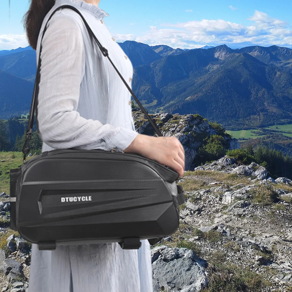 

Bike Rear Rack Bag Large Capacity Small Bicycle Rack Bag Waterproof Hard Shell Bike Pannier for Outdoor Camping Hiking Sports