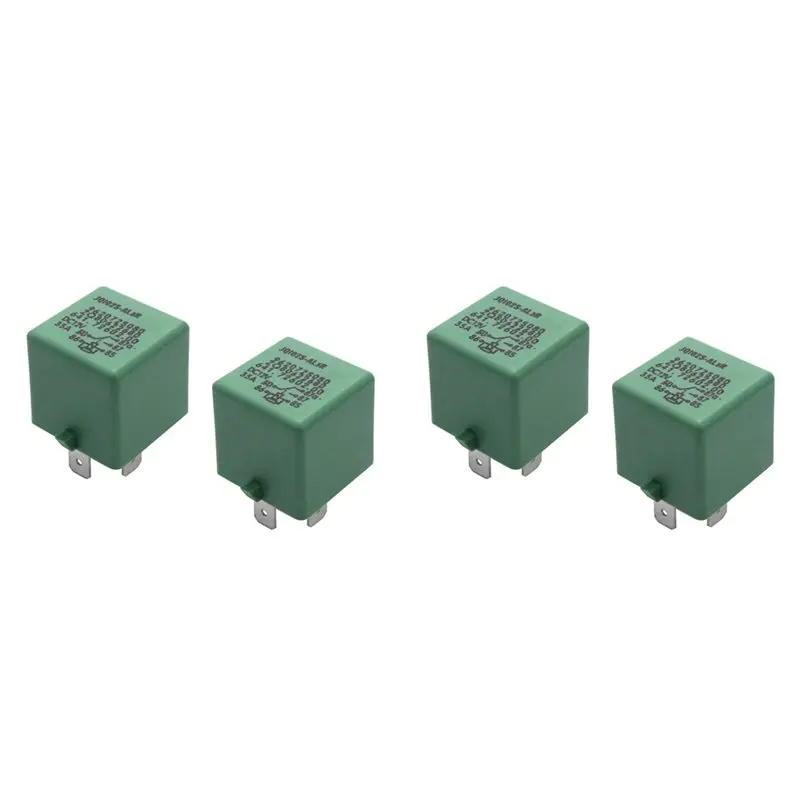ABLJ 4 Pcs 12V 35A 5 Pins Cooling Radiator Fan Relay Green 6547TX For 206 207 306 307 406 407 807