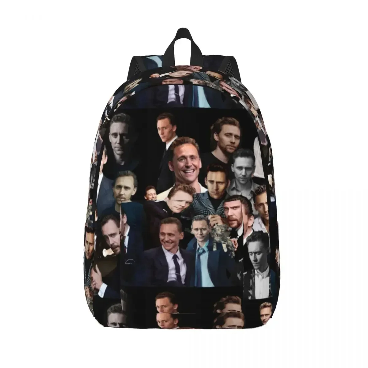 Tom Hiddleston Sexy Collage for Men Women Student School Book Bags Actor Daypack Middle High College Hiking