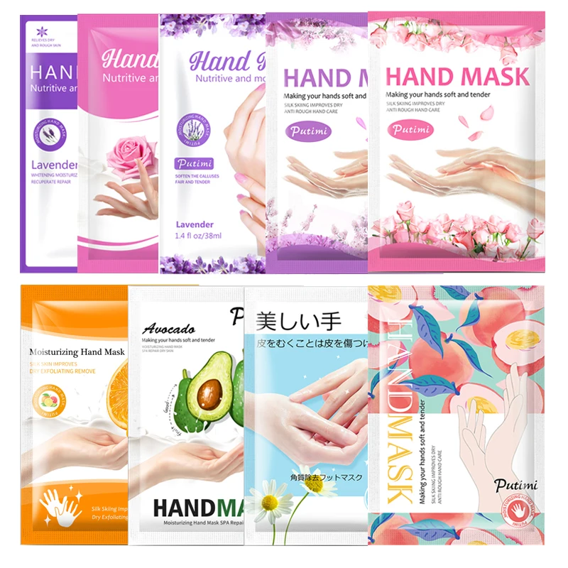 

5-10Pairs Hand Care Exfoliating Hand Peeling Mask Moisturizing Gloves Anti-Aging Reduces Fine Lines Tender Firming Spa Gloves