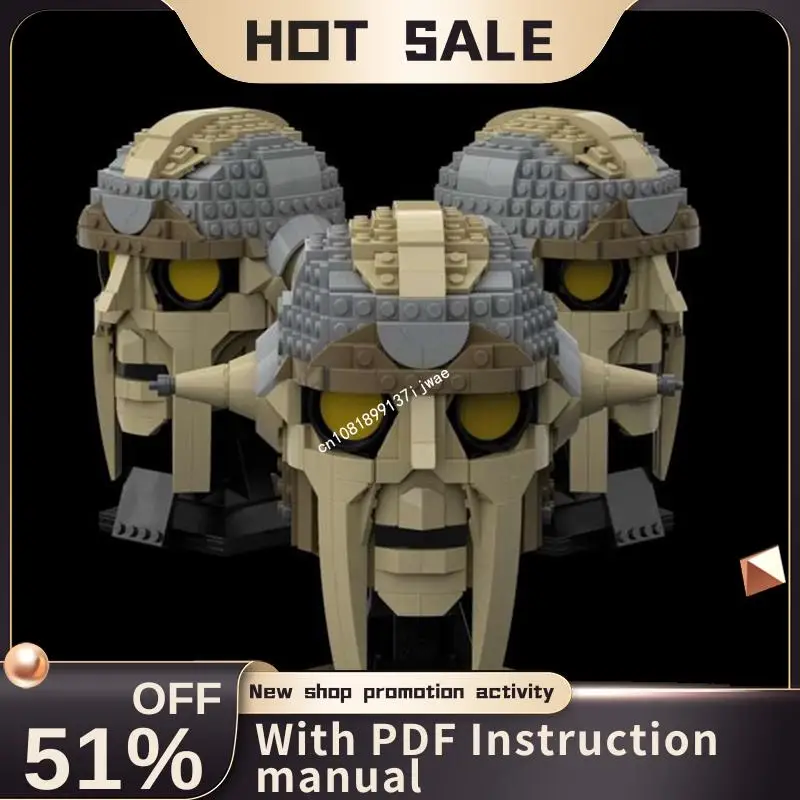 New 635Pcs Famous Space Wars Series Movie Moc Character Head Helmet Model Custom Puzzle Diy Creative Ideas Kid Toy Birthday Gift